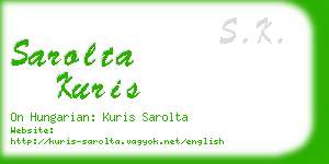 sarolta kuris business card